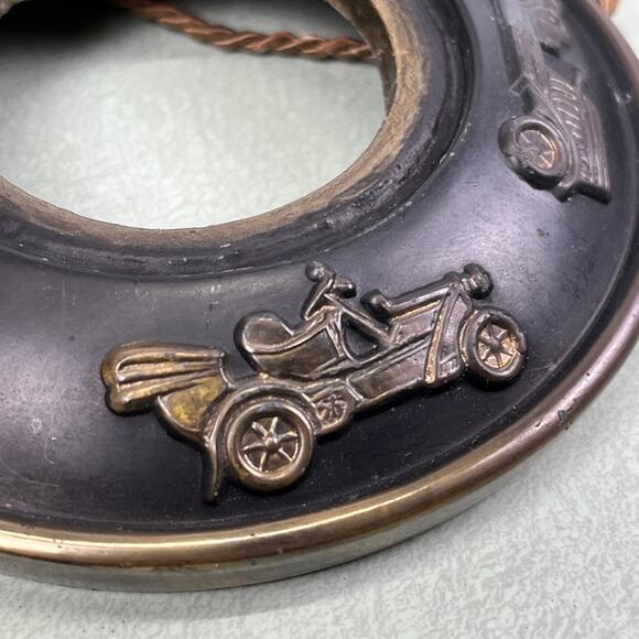 Vintage Aneroid Barometer Solid Brass & Glass German Car Themed - Picture 6 of 7